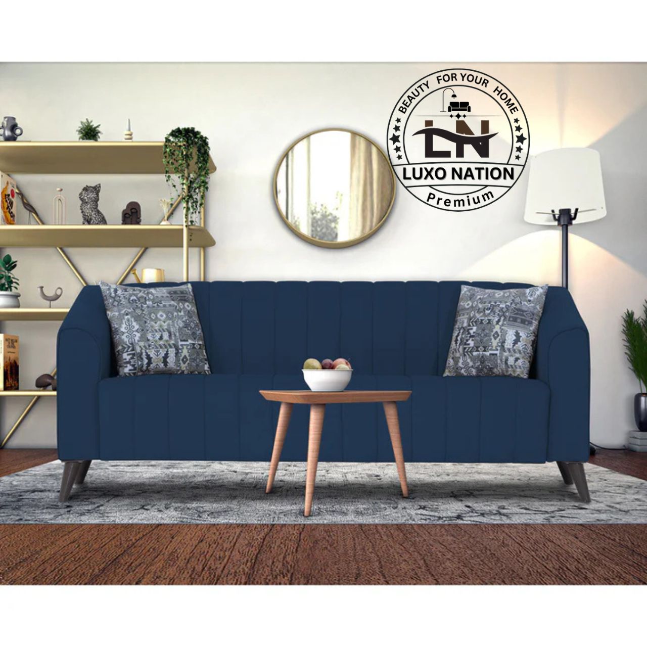 Luxo Nation Modern Luxury Sofa in Premium Velveto Suede & Stylish sofa